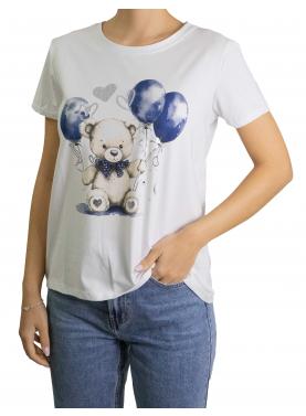 t shirt con orsacchiotto e palloncini 
